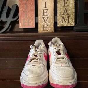 Nike Cream and Pink Sneakers